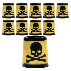 circle DESIGN GOLF 骷顱頭圖案球桿鐵圈套 10入, 金黑色