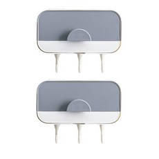 雙層收納盒 S, 灰色, 2個