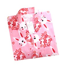 Allovehome 女性日系風格圖案浴袍 M, 粉紅櫻花, 1個
