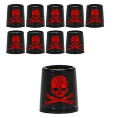 circle DESIGN GOLF 骷顱頭圖案球桿鐵圈套 10入, 黑紅