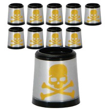 circle DESIGN GOLF 骷顱頭圖案球桿鐵圈套 10入, 黃金白銀