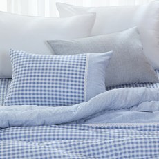 gBEDDING 棉質枕頭套 2入+枕芯 2入, 藍色