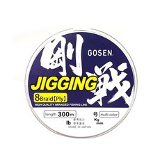 GOSEN Daiwa Kang Jigging 5 色 8 編織釣魚線 300m, 藍色 + 橙色 + 紫色 + 黃色 + 綠色