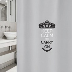 浴簾 sc38 1520*1880mm+不鏽鋼掛鉤 12入+掛桿 白色組合, 1套