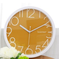 SweetHeart 靜音Sense Color壁鐘 300, 芥末黃