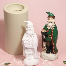 AngleThing 帶燈籠和聖誕老人矽膠模具的兔子, 混色