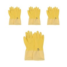 SoSON 獨一無二的橡膠手套 L, 黃色的, 大(L), 4個