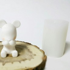 3D坐姿遮嘴熊模具, 混合色