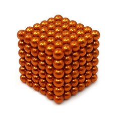 자석볼 네오 큐브 마그네틱 공 5mm, 오렌지, 1개