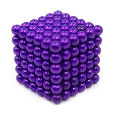 자석볼 네오 큐브 마그네틱 공 5mm, 퍼플, 1개