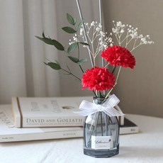 Lalapopuri康乃馨乾燥花擴香禮盒 紅色, 3 清潔棉