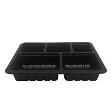 투고팩 실링용기 사각 5칸 1000ml OTP-70-5A호 블랙, 1개입, 150개