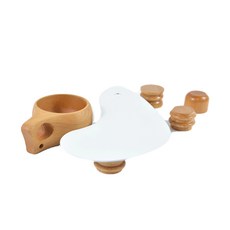 Topsiga 藝術家室內裝飾託盤 + 原木腳架, 白色(托盤) + 棕色(腳架), 1個