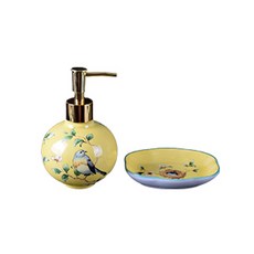 加密狗洗滌劑瓶+盤子套組 YT_RA622, 黃色的, 1套