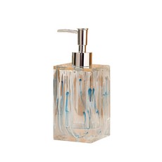 透明玻璃迷你清潔劑瓶 YT_RA617, 藍色圖案, 1個