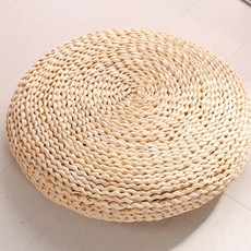圓形藤編坐墊, 淺黃色