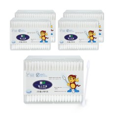 Healthmate 純棉一次性PVC化妝用方形健康棉花棒, 5個, 200入