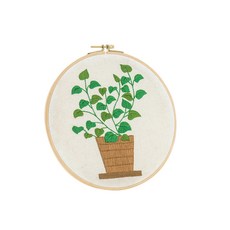 簡易植物刺繡材料組 n82 20cm, 男女通用