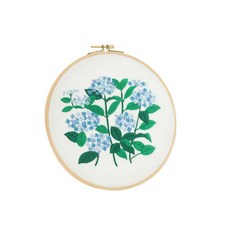 簡易藍繡球花刺繡材料組 n86 20cm, 男女通用