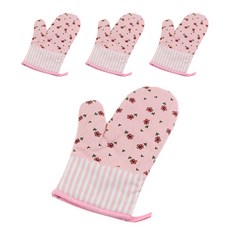 北歐烤箱手套, 粉色的, 4個