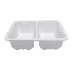 투고팩 실링용기 2칸 화이트 700ml 21-A호, 100개입, 1개