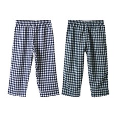 KerriLucy 孩童9分睡褲 格紋 2入