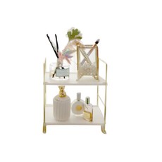 DIY化妝品雙層置物架 EP-0734 金色, 1個