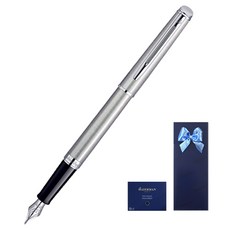 WATERMAN 威迪文 New Hemisphere CT鋼筆 + 長型卡式墨水 8入, F, 不鏽鋼