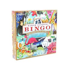 Eeboo 地球科學賓果桌遊 5歲以上 2-6人用, 混合色, 1個