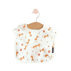 babyclo 嬰兒印花防水圍兜, 棕色, 1入