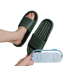 파메라 T152 파스텔톤 욕실 슬리퍼 + 거치대, 그린, 1개