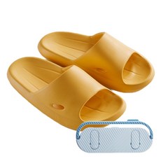 Pamela T160柔和色調浴室拖鞋+置物架, 黃色, 1套