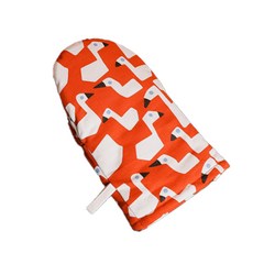 可愛北歐風格圖案微波爐烤箱隔熱手套, 橘子, 1個