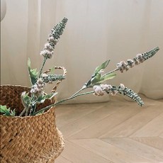 Cozette薰衣草材質枝條 大型仿真花乾燥花, 復古紫色