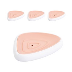 三角形香皂盤, 粉紅色, 4個