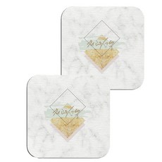 樹葉浴室珪藻土盤杯墊 31 D, 2個