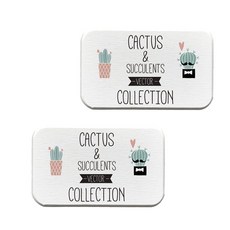 仙人掌浴室珪藻土杯墊 04 A, 2個