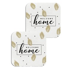 金色點綴浴室珪藻土杯墊 30 D, 2個