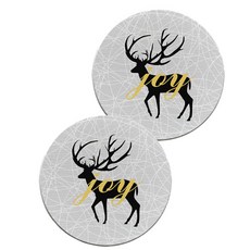 黃色浴室珪藻土盤杯墊 12 B, 2個