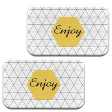 黃色浴室珪藻土杯墊 03 A, 2個, Yellow