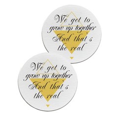 黃色浴室珪藻土盤杯墊 14 B, 2個, 黃色