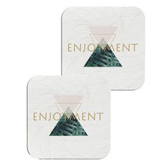 樹葉浴室矽藻土板杯墊 29 D, 2個