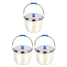 多功能304不鏽鋼提鍋+鍋蓋 3入, 單色, 220 x 190 毫米