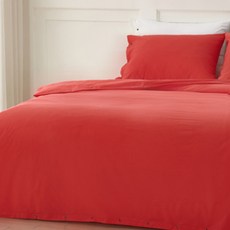 LISSOY 棉質 Korail 被套, 紅色的