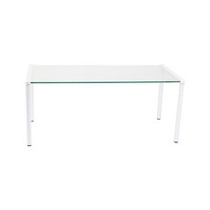 컴스 모니터 받침대 620 x 309 mm LC3055, 투명유리, 화이트프레임, 1개