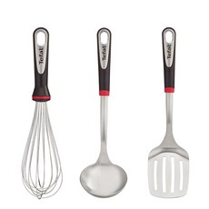 테팔 키친웨어 인지니오 스테인리스 스틸 거품기 + 국자 + 뒤집개, 혼합색상, 1개