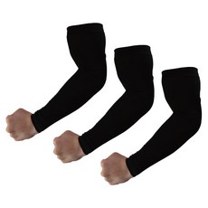 plcede 一般鬆緊帶涼感袖套 3入, 黑色