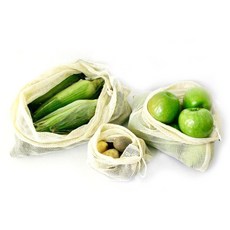 水果蔬菜棉質束口袋 S+M+L, 1套