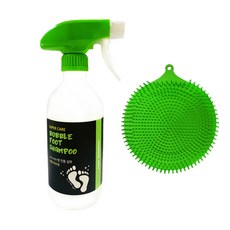 足部泡沫清潔液 檸檬薄荷香 500ml+洗腳刷 隨機出貨, 1套