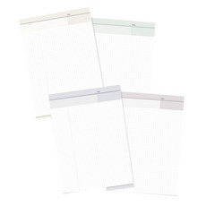 Panda Mung A5都市方格便條紙 4種組, 灰黃、卡其綠、憂鬱藍、乳紅, 1套